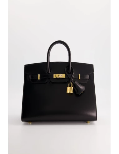 Hermès Birkin 25 noir box sellier finition dorée